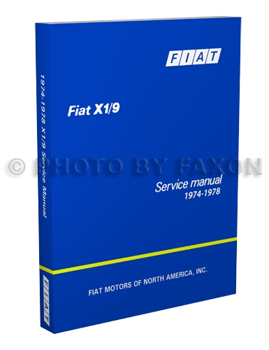 1974-1978 Fiat X1/9 Factory Shop Manual Reprint  X19