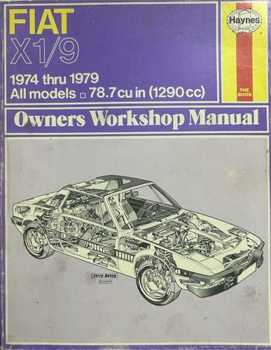 Haynes Automotive Repair Manual Fiat X1/9 1974-1979 