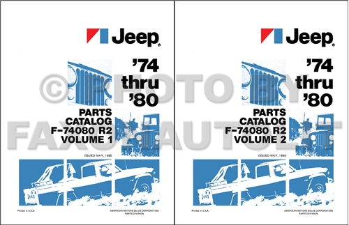 1974-1980 Jeep Illustrated Parts Book Reprint Set
