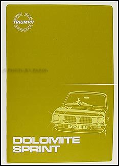 1974-1980 Triumph Dolomite Sprint Repair Manual Reprint