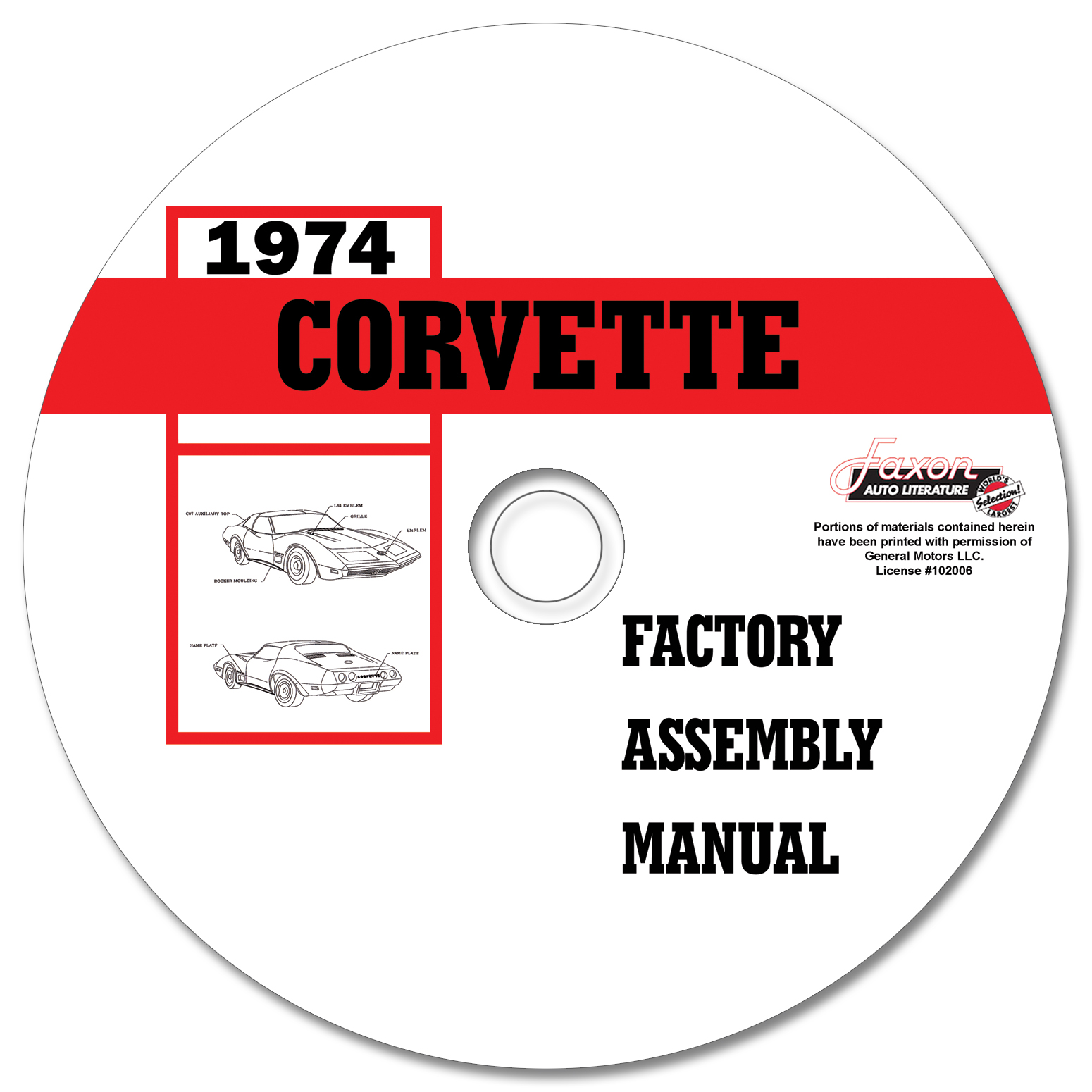 1974 Corvette Factory Assembly Manual CD-ROM