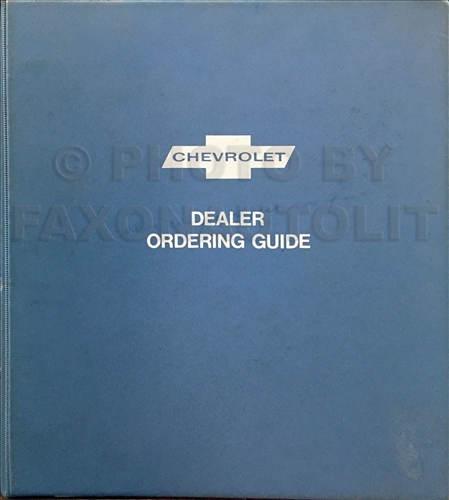 1975 Chevrolet Dealer Ordering Guide Original