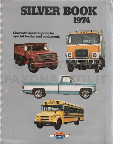 1974 Chevrolet Truck Silver Book Special Equipment Dealer Album