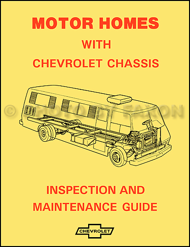1974 Chevrolet Motor Home Chassis Owner's Manual Reprint