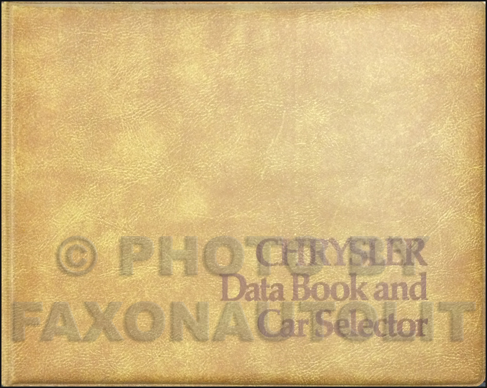1974 Chrysler Data Book Original