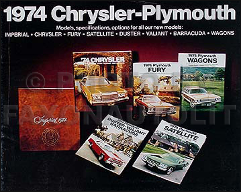 1974 Chrysler & Plymouth Original Sales Catalog -- Full-line