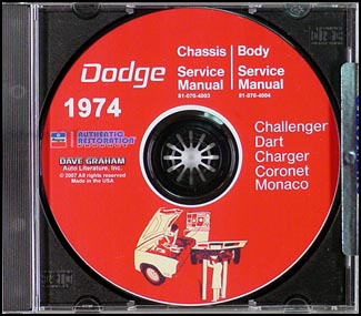 1974 Dodge Car CD-ROM Shop Manual 