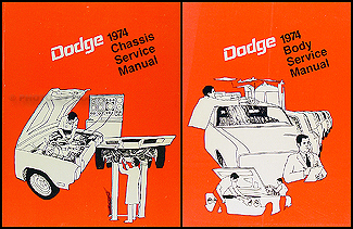 1974 Dodge Car Shop Manual Original 2 Volume Set