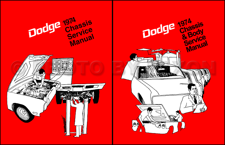 1974 Dodge Car Repair Shop Manual Reprint 2 Volume Set
