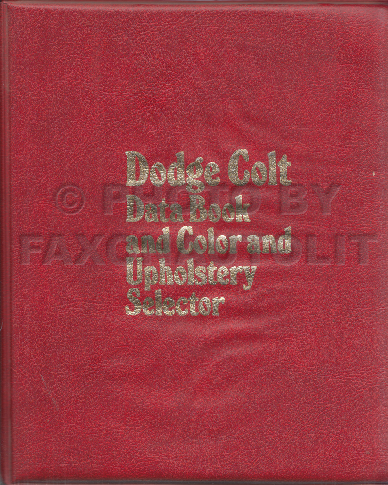 1974 Dodge Colt Color & Upholstery Album and Data Book Original