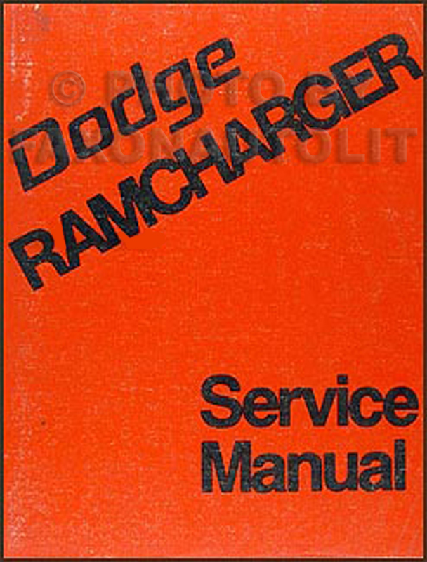 1974 Dodge Ramcharger Repair Manual Original