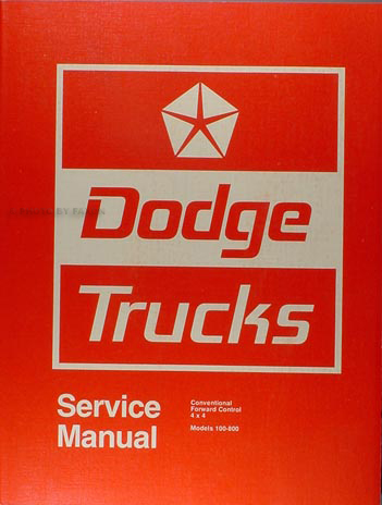 1974 Dodge Pickup Truck Shop Manual Original 100-800 