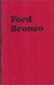 1974 Ford Bronco Owner's Manual Original