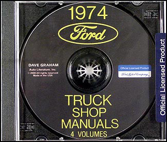 1974 Ford Truck Repair Shop Manual CD ROM for Pickup, Bronco, Van, big trucks