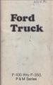 1974 Ford F100 F250 F350 Pickup Truck Owner's Manual Original