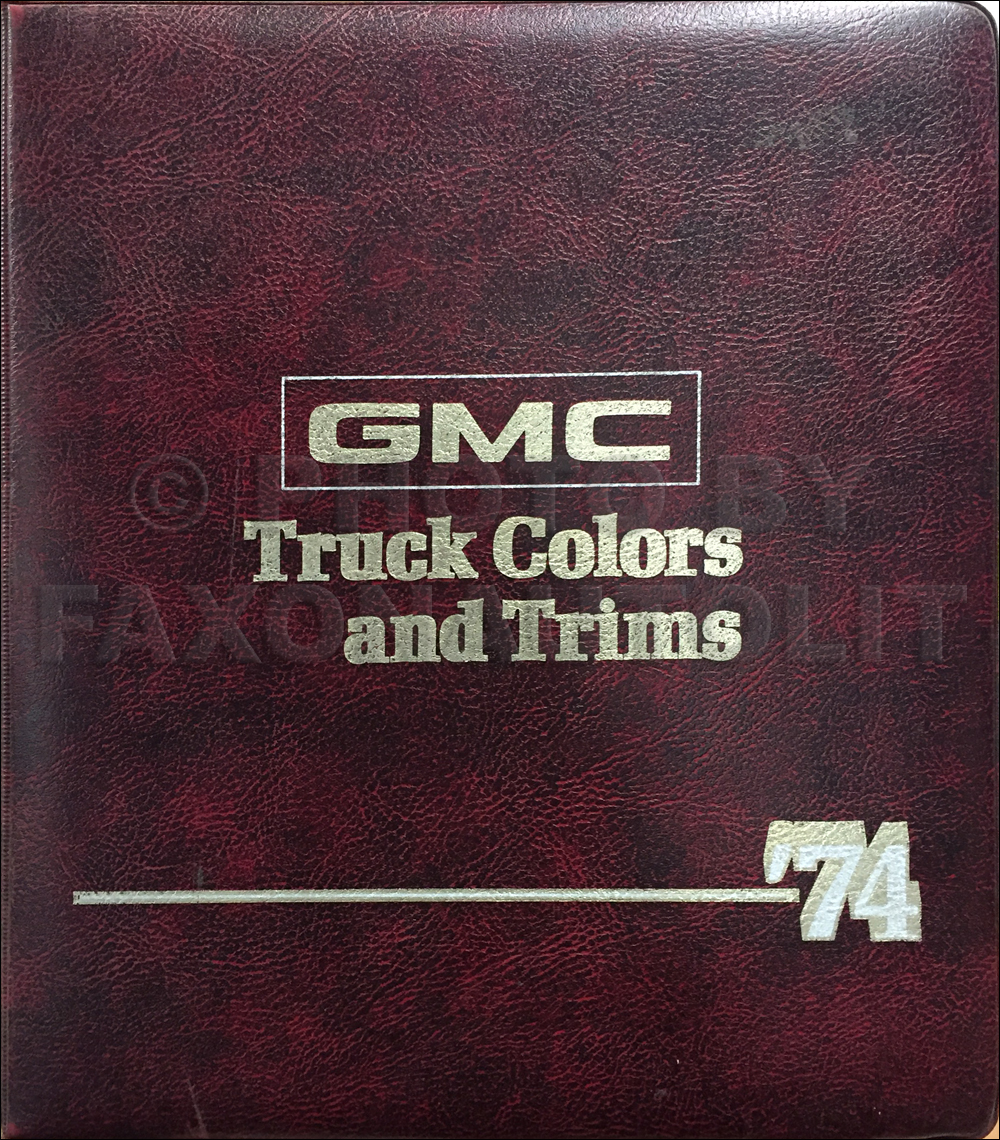 1974 GMC Color & Upholstery Dealer Album Original