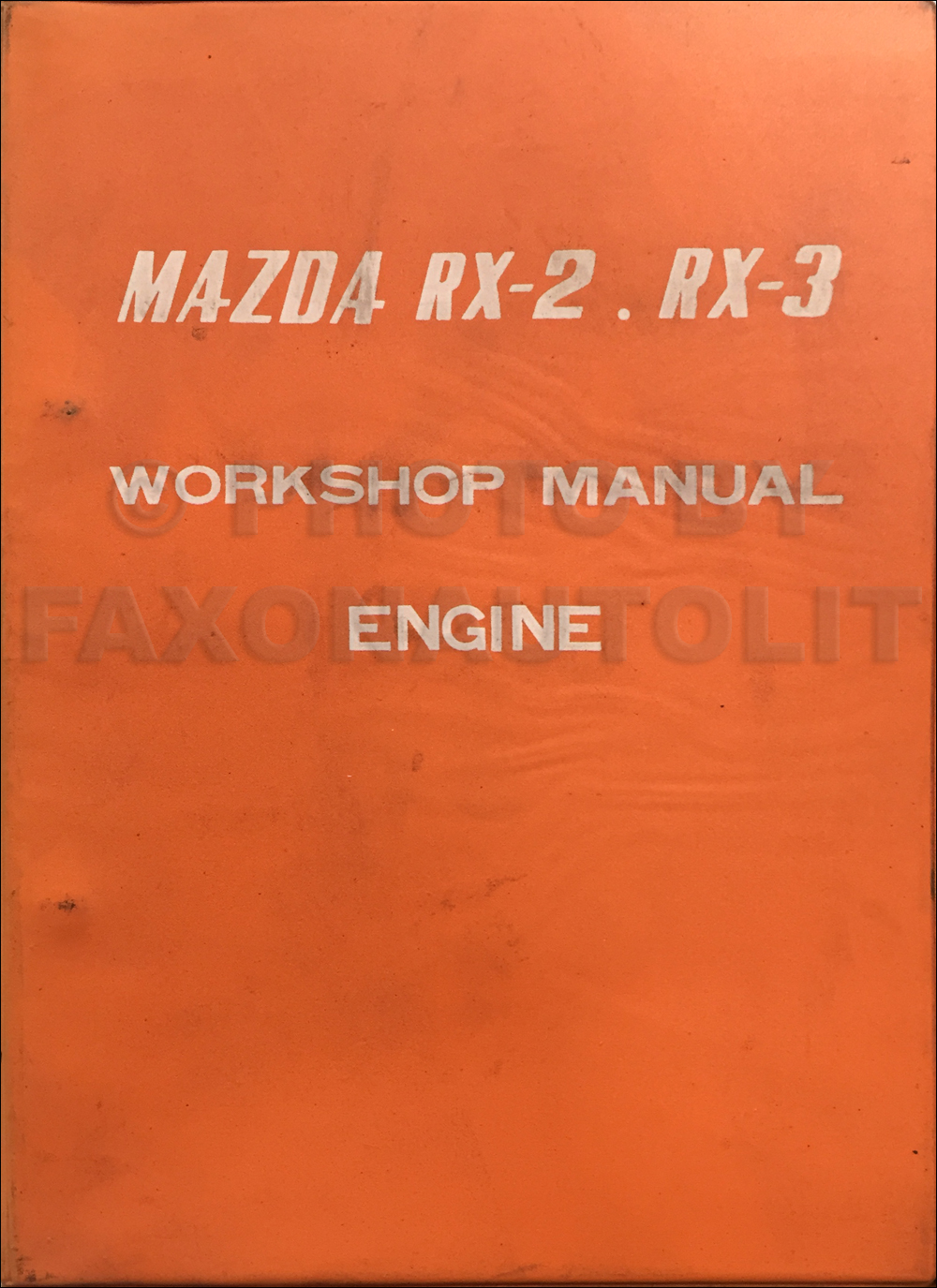 1974-1975 Mazda RX-2 and RX-3 Engine Repair Manual Original Supplement