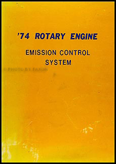 1974 Mazda Rotary Engine Emission Control System Manual Original 