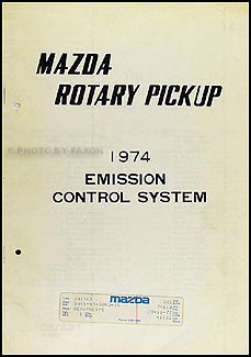 1974 Mazda Rotary Pickup Emission Control System Manual Original 