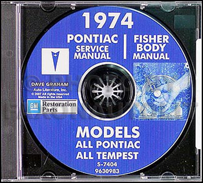 1974 Pontiac CD-ROM Shop Manual & Body Manual 