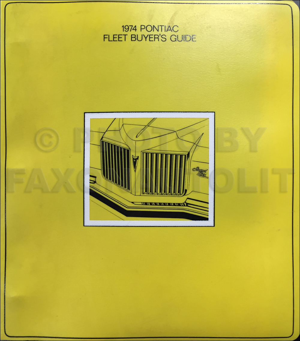 1974 Pontiac Fleet Buyer's Guide Dealer Album Original