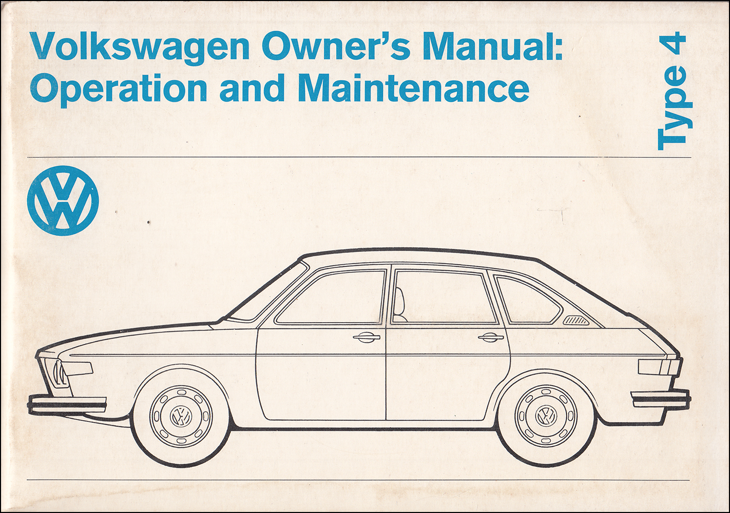 1974 Volkswagen 412 Type 4 Owner's Manual Original