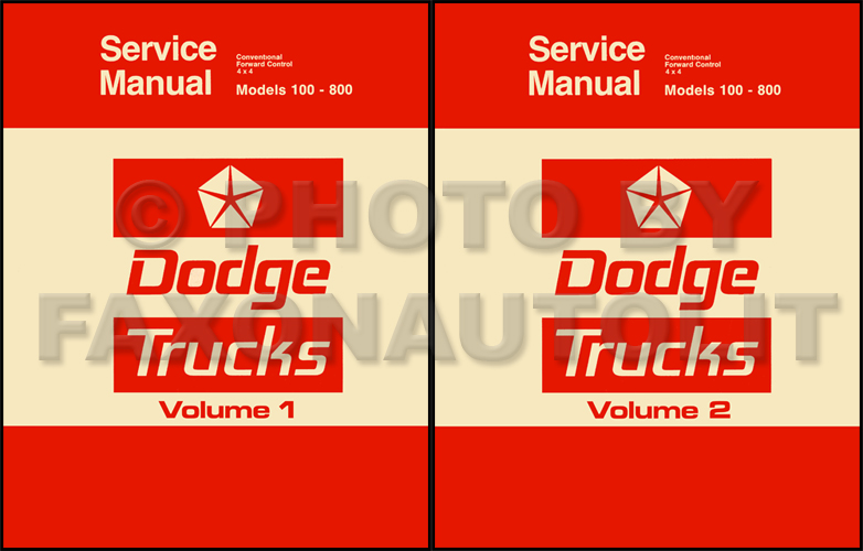 1975-1976 Dodge Truck Repair Manual Reprint