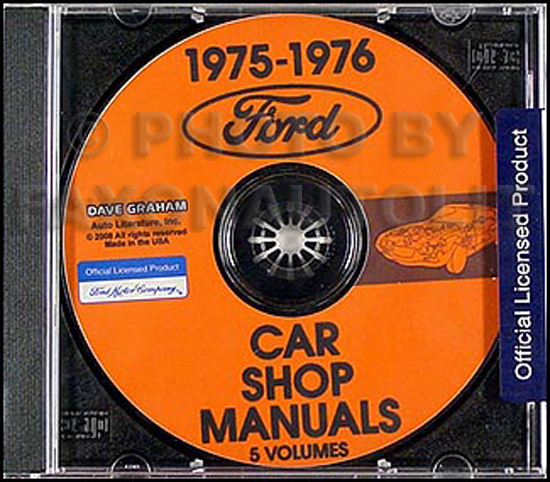 1975-1976 Ford Lincoln and Mercury CD-ROM Shop Manual for all cars