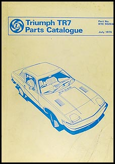 1975-1976 Triumph TR7 Parts Book Original