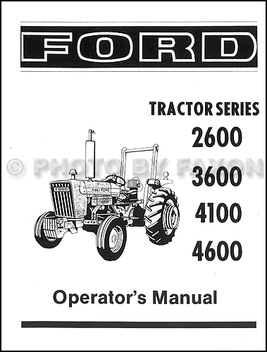 1975-1981 Ford Tractor Owners Manual Reprint 2600 3600 4100 4600