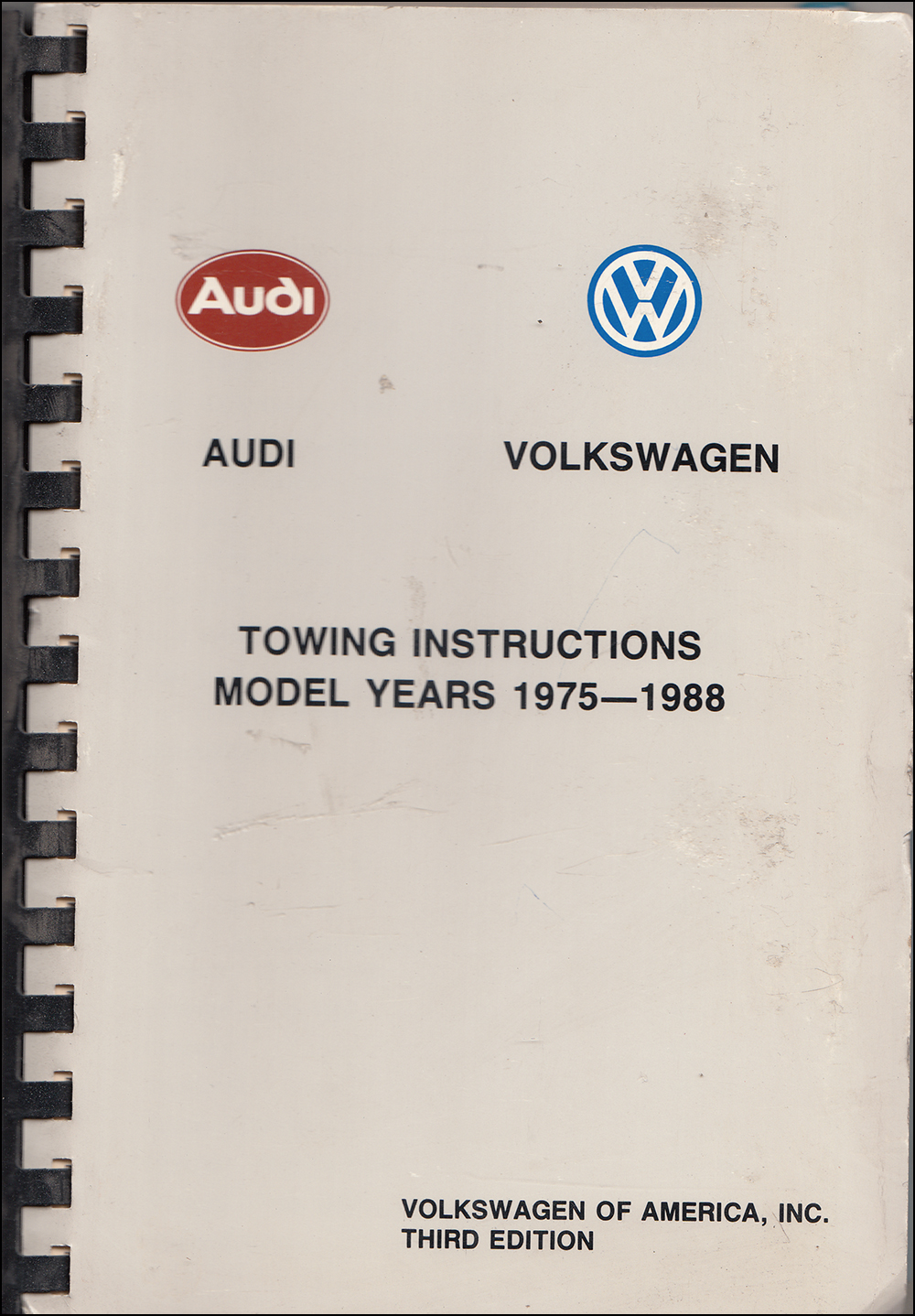 1975-1988 Volkswagen & Audi Towing Instruction Manual Original