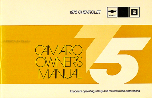 1975 Camaro Owner's Manual Reprint