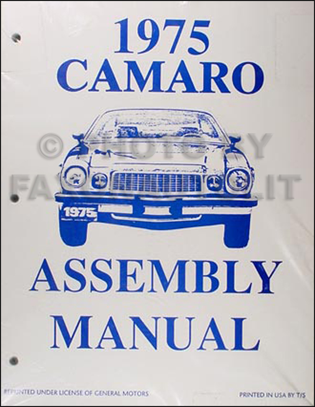 1975 Camaro Factory Assembly Manual Reprint looseleaf