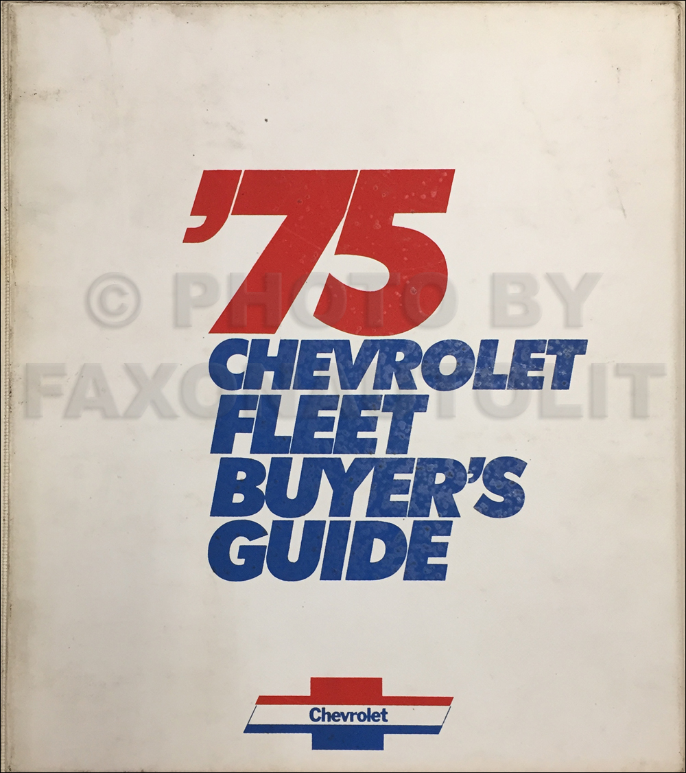 1975 Chevrolet Fleet Buyer's Guide Dealer Album Original