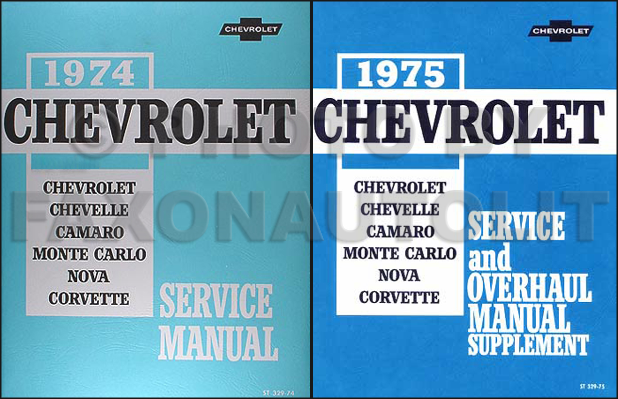 1975 Chevrolet Shop Manual Reprint Set 75 -- All Car Models