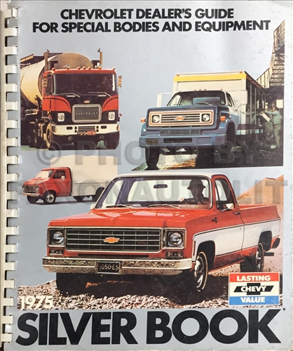 1975 Chevrolet Truck Silver Book Special Equipment Dealer Album