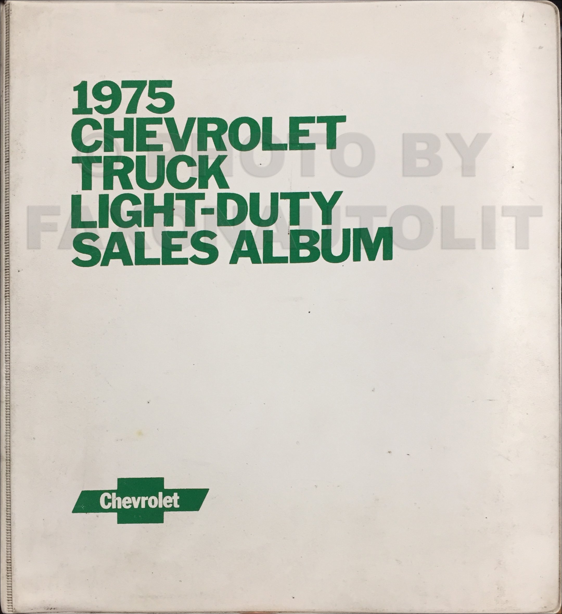 1975 Chevrolet Light Truck Data Book and Color and Upholstery Dealer Album Original
