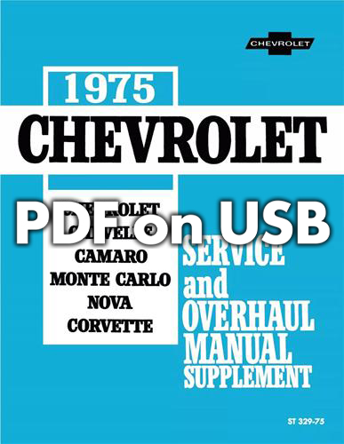 1974-1975 Chevy USB Shop, Overhaul and Body Manuals