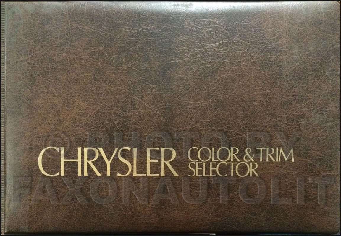 1975 Chrysler Color & Upholstery Album Original