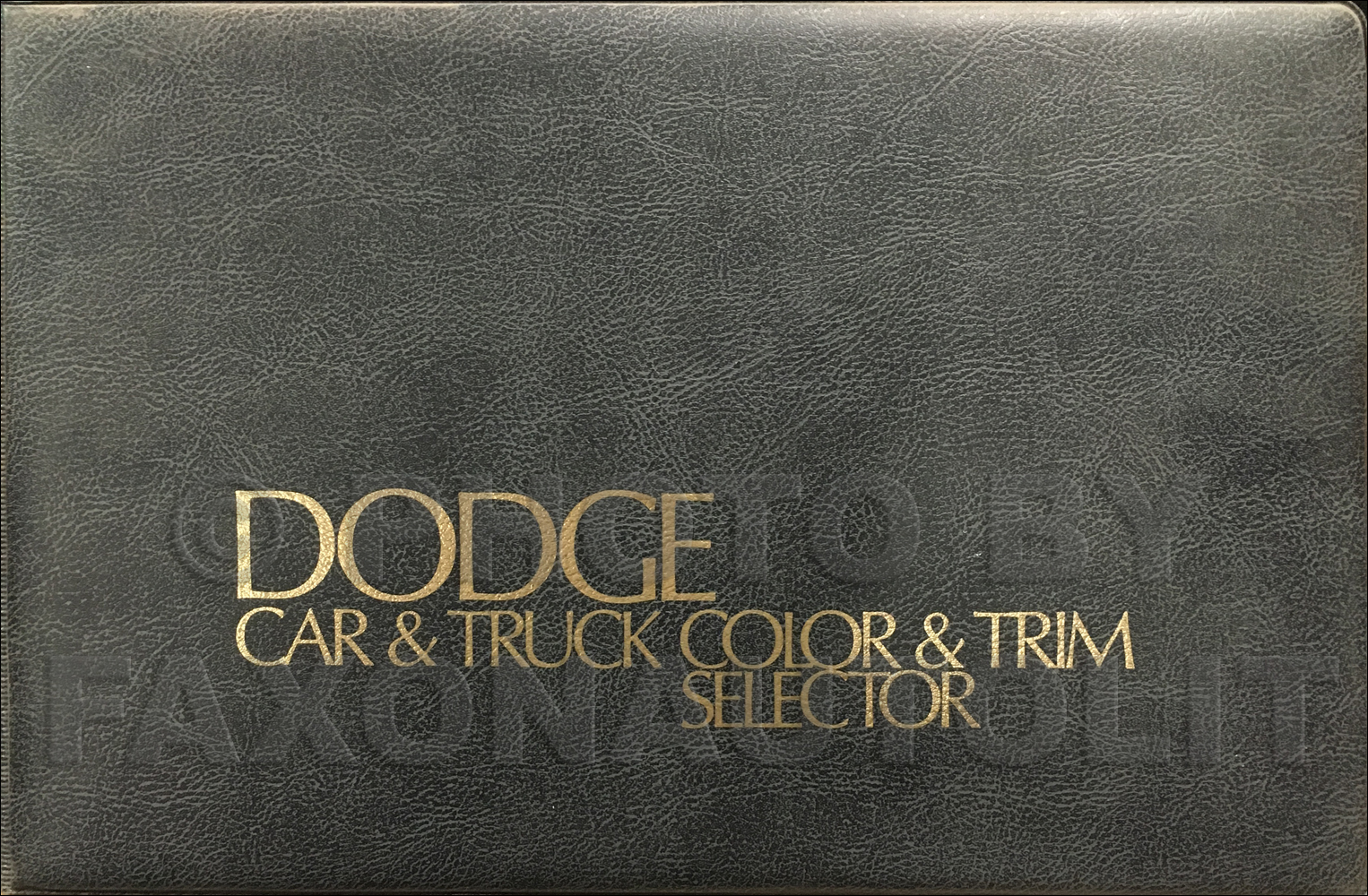 1975 Dodge Color & Upholstery Album Original