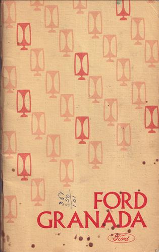 1975 Ford Granada Owner's Manual Original