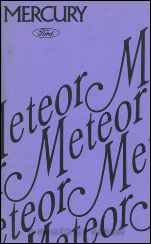 1975 Mercury Meteor Rideau and Montcalm Owner's Manual Original Canadian