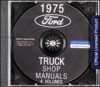 1975 Ford Truck Repair Shop Manual CD ROM for Pickup, Bronco, Van, big truck