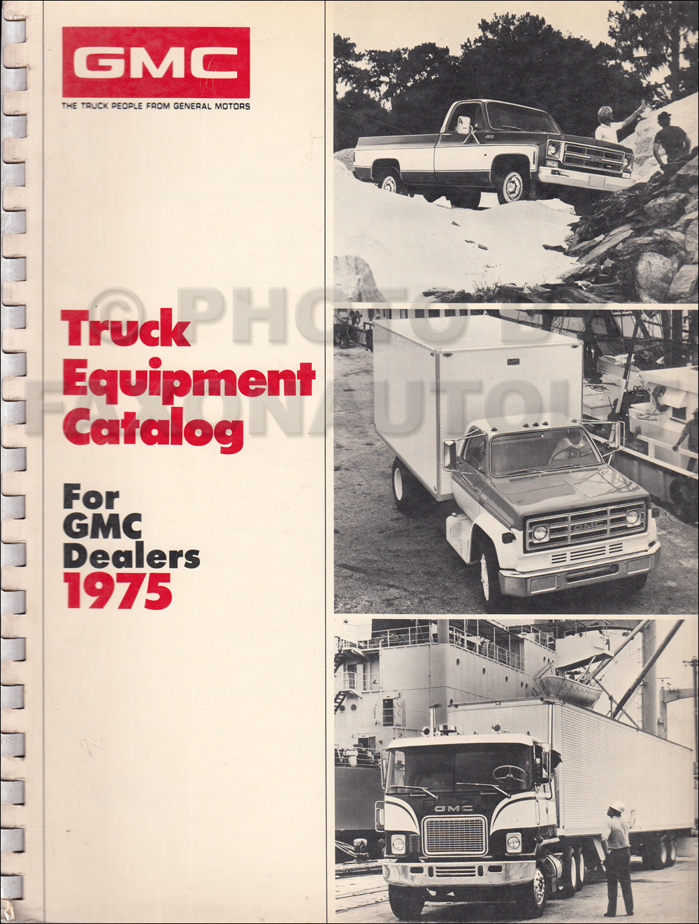1975 GMC Equipment Catalog Dealer Album Original