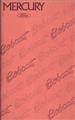 1975 Mercury Bobcat Owner's Manual Original