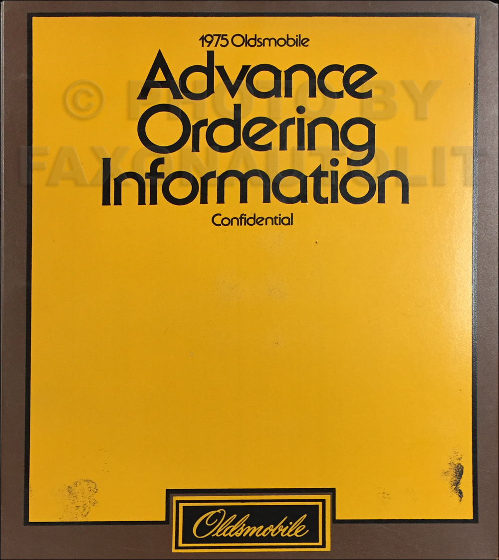 1975 Oldsmobile Advance Ordering Guide Original