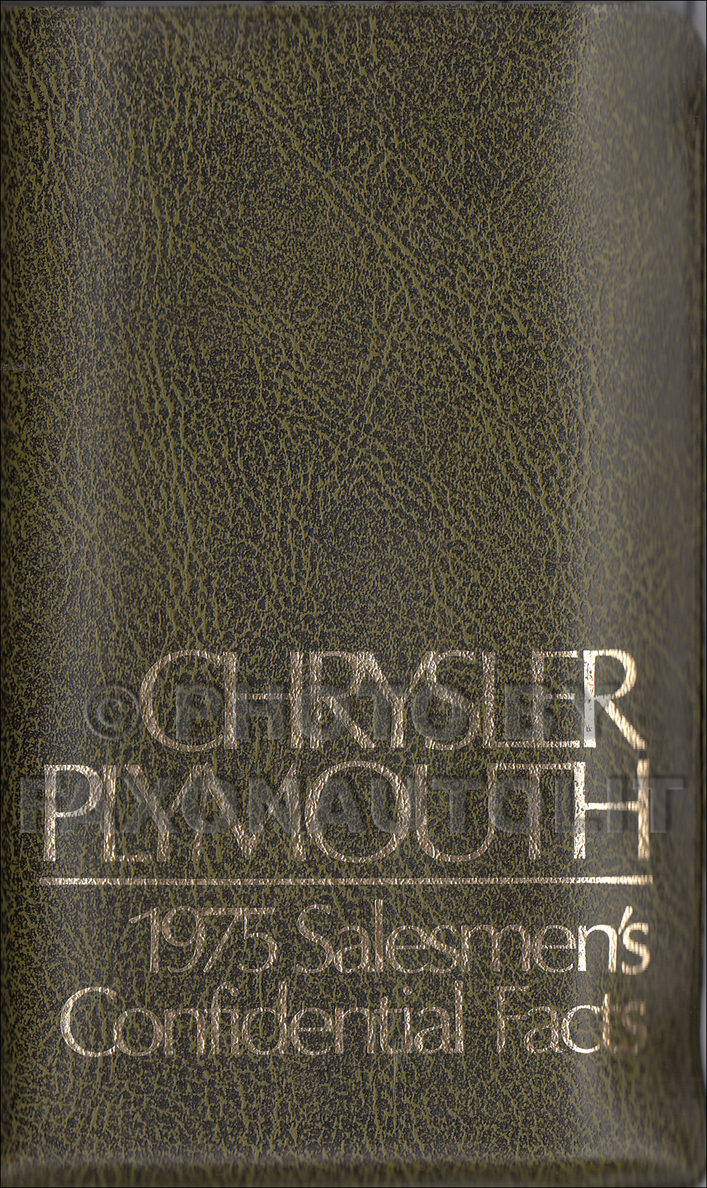 1975 Chrysler Plymouth Pocket Size Salesmen's Confidential Facts Books Original
