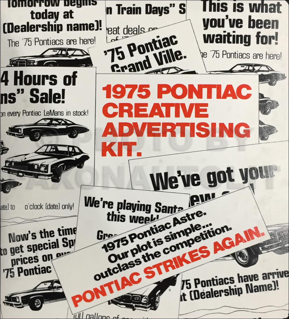 1975 Pontiac Dealer Advertising Planner Original