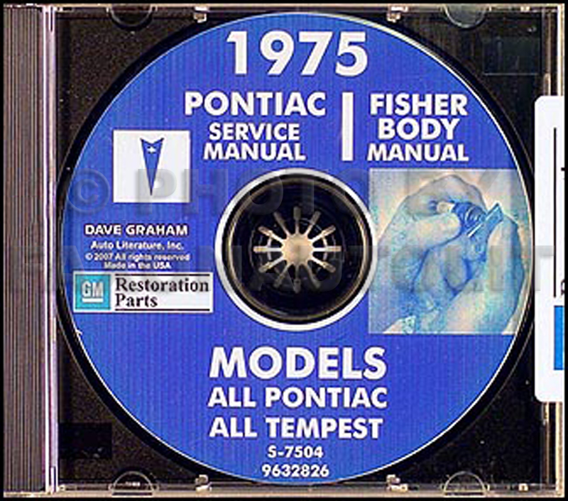 1975 Pontiac CD-ROM Shop Manual & Body Manual 
