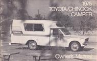 1975 Toyota Chinook Camper Owner's Manual Supplement Original